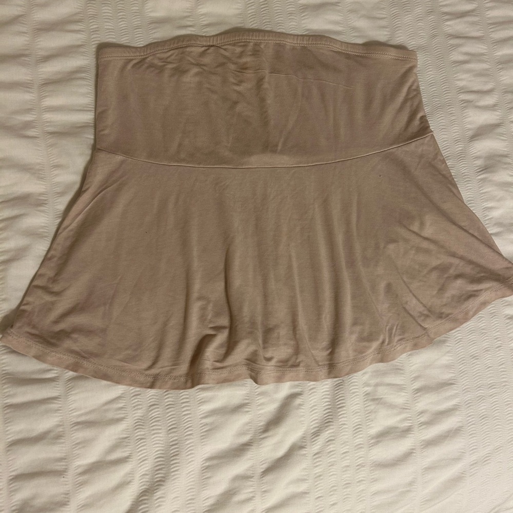 Beige Strapless Top